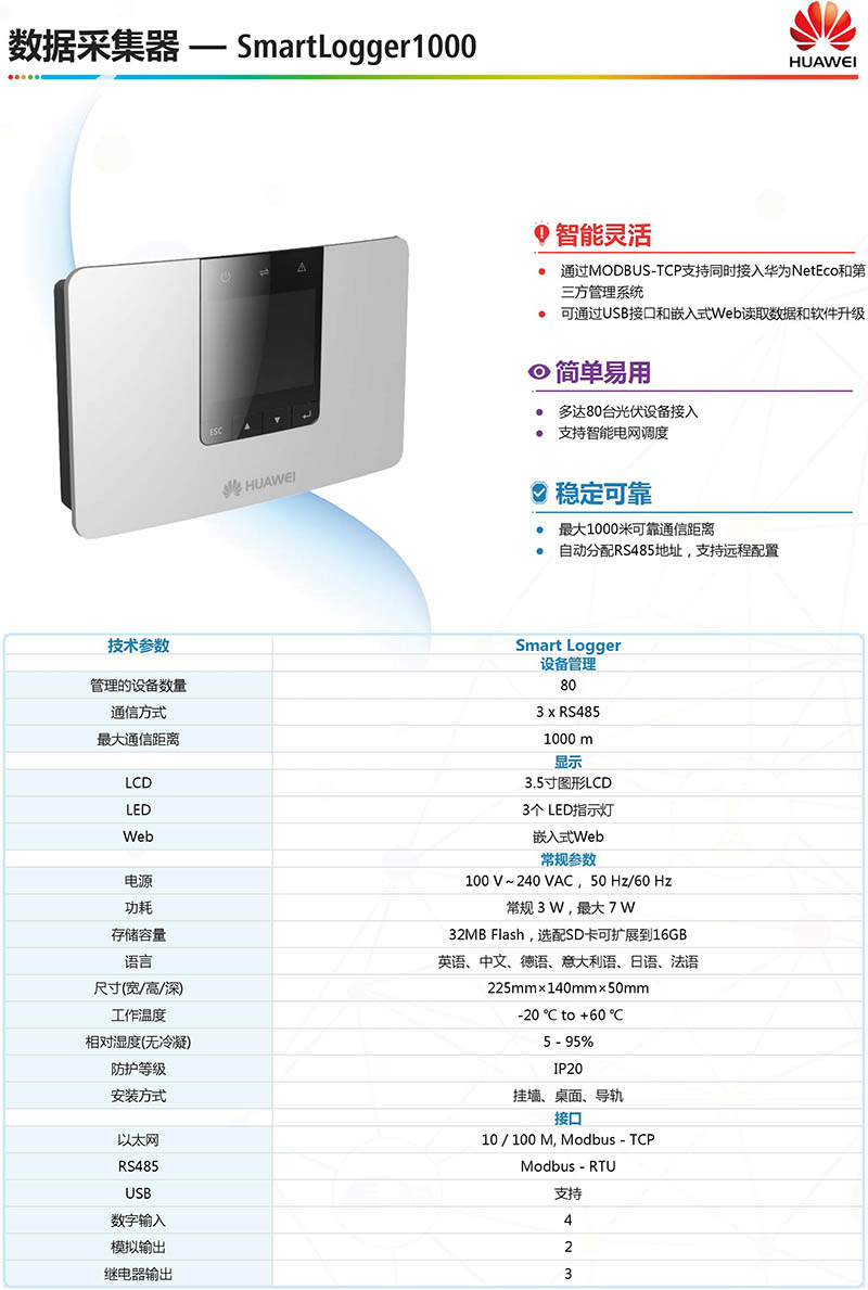 数据采集器SmartLogger1000